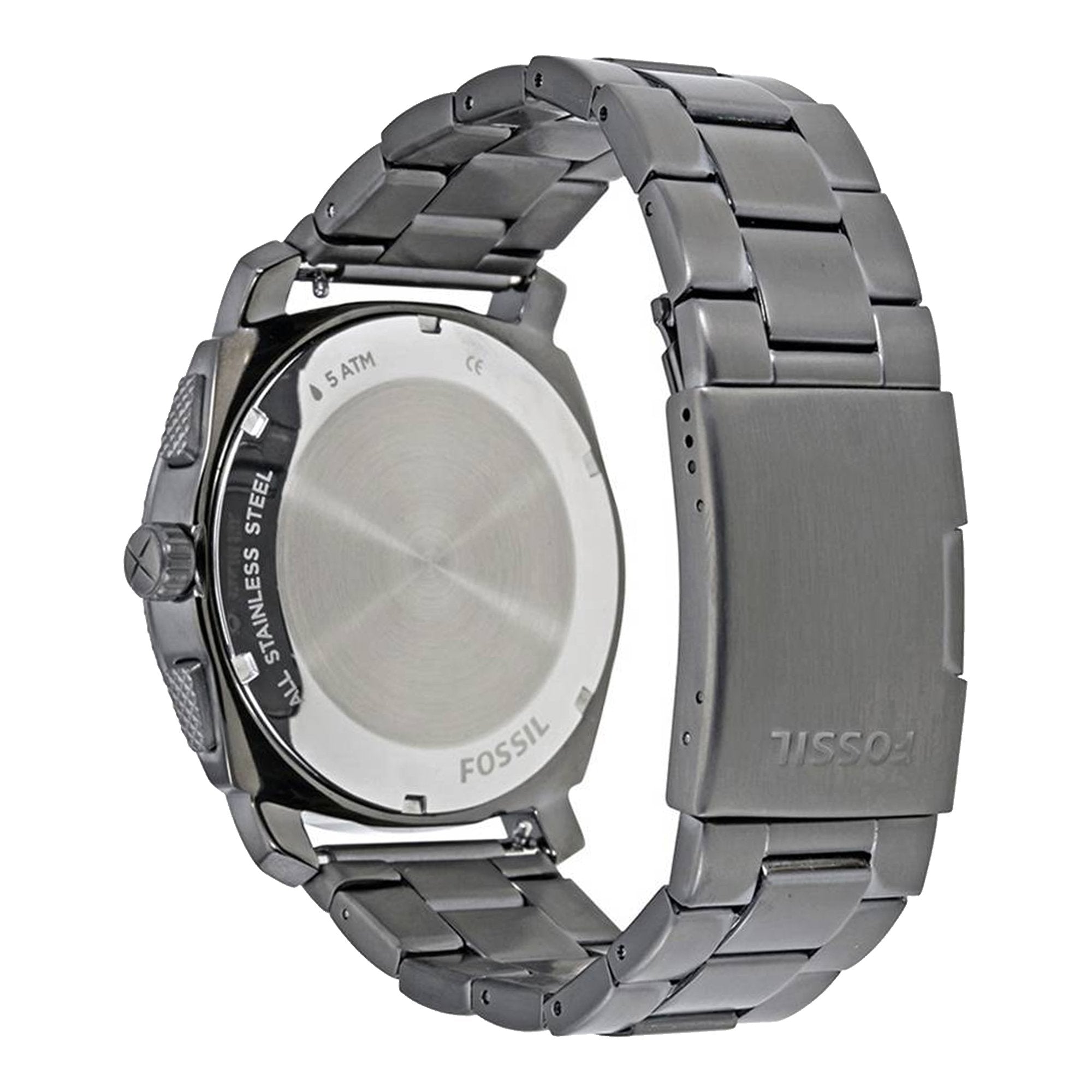 Fossil Machine Chronograph Grey Dial Grey Steel Strap Watch for Men - FS5172 Watches Fossil   