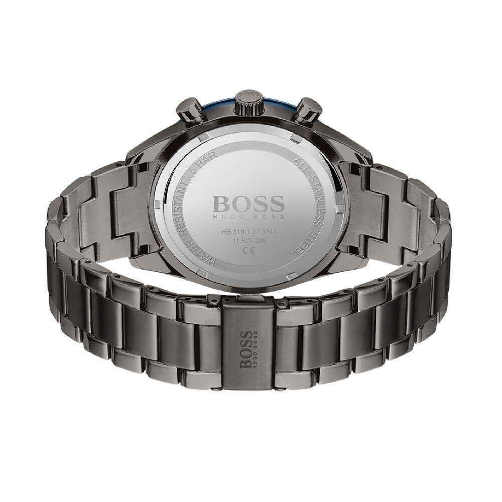 Hugo Boss Distinct Grey Dial Gren Steel Strap Watch for Men - 1513858 Watches Hugo Boss   