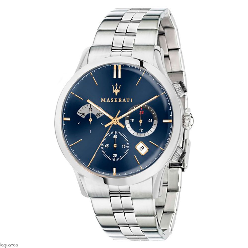 Maserati Ricordo Chronograph Blue Dial Stainless Steel 42mm Watch For Men - R8873633001 Watches Maserati   