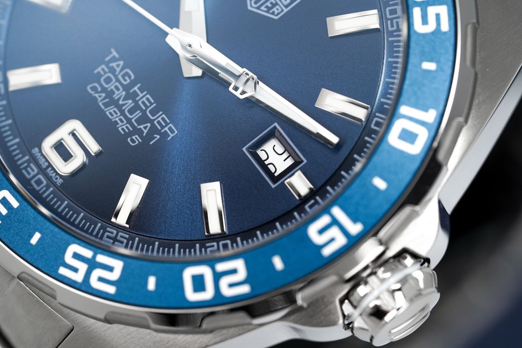 Tag Heuer Formula 1 Bucherer Blue Edition Blue Dial Silver Steel Strap Watch for Men - WAZ2015.BA0842 Watches Tag Heuer   