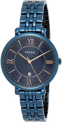 Fossil Jacqueline Blue Dial Blue Steel Strap Watch for Women - ES4094 Watches Fossil   