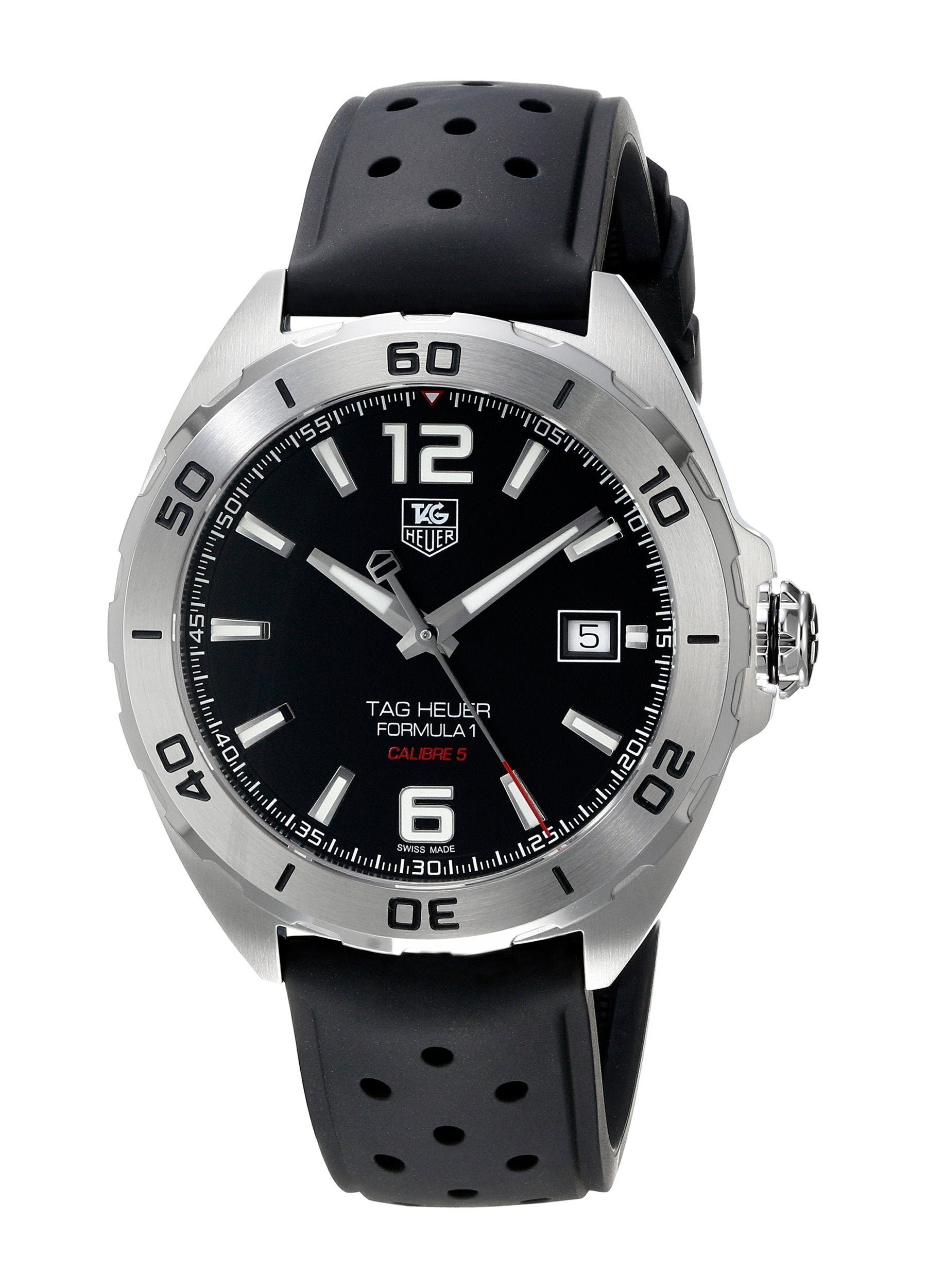 Tag Heuer Formula 1 Automatic 41mm Black Dial Black Rubber Strap Watch for Men - WAZ2113.FT8023 Watches Tag Heuer   