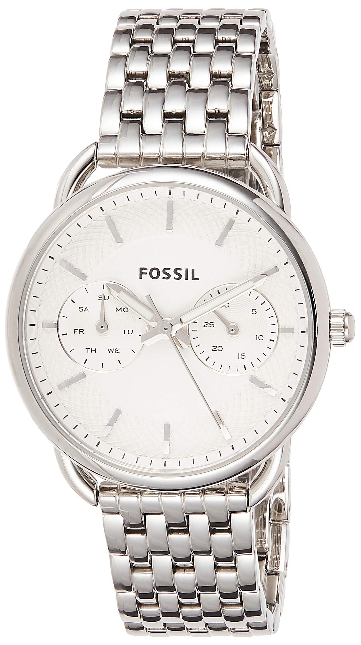 Fossil Tailor Silver Dial Silver Stainless Steel Strap Watch for Women - ES3712 Watches Fossil   