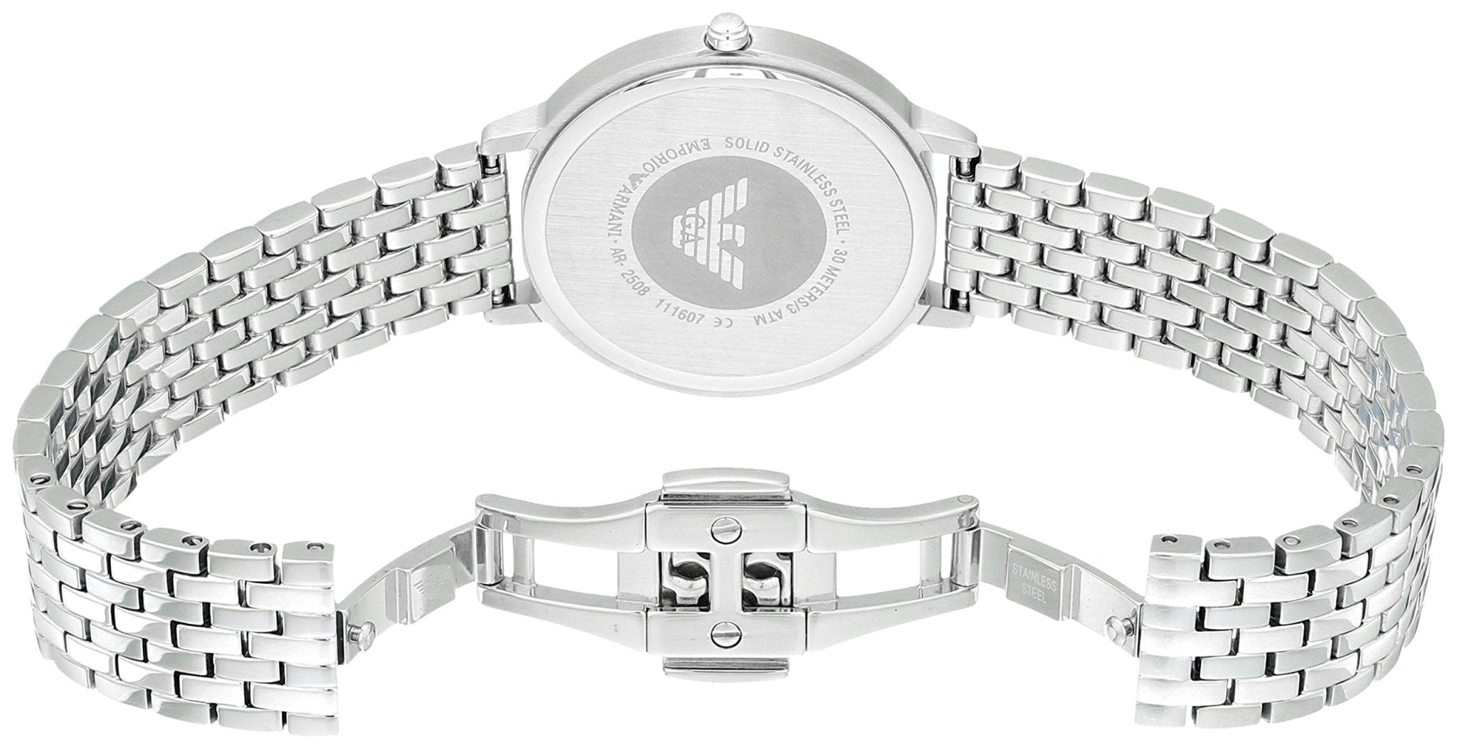 Emporio Armani Kappa Mother of Pearl Dial Silver Mesh Bracelet Watch For Women - AR2511 Watches Emporio Armani   