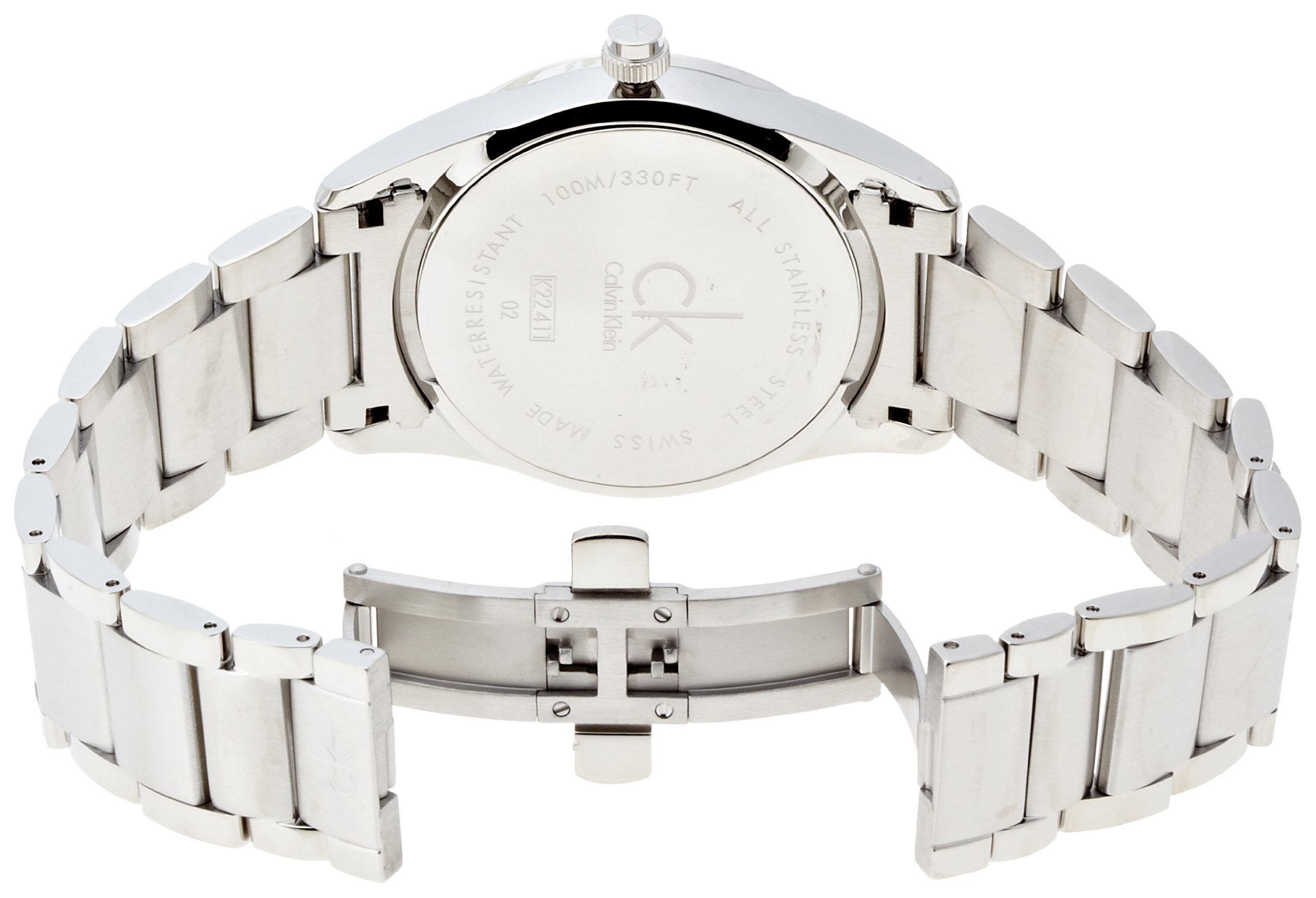 Calvin Klein Bold White Dial Silver Steel Strap Watch for Men - K2241120 Watches Calvin Klein   