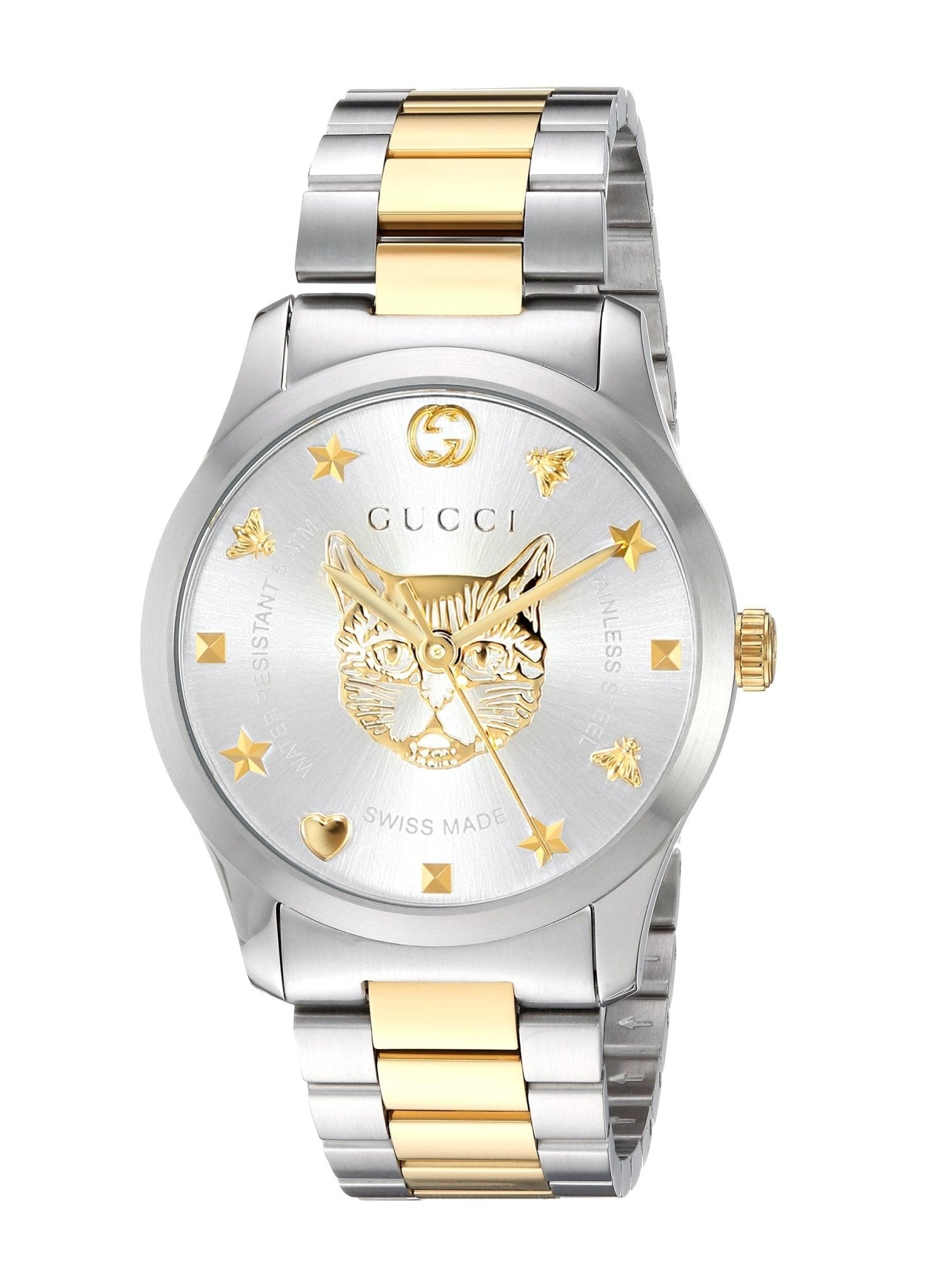 Gucci G Timeless Silver Dial Two Tone Steel Strap Watch For Women - YA1264074 Watches Gucci   