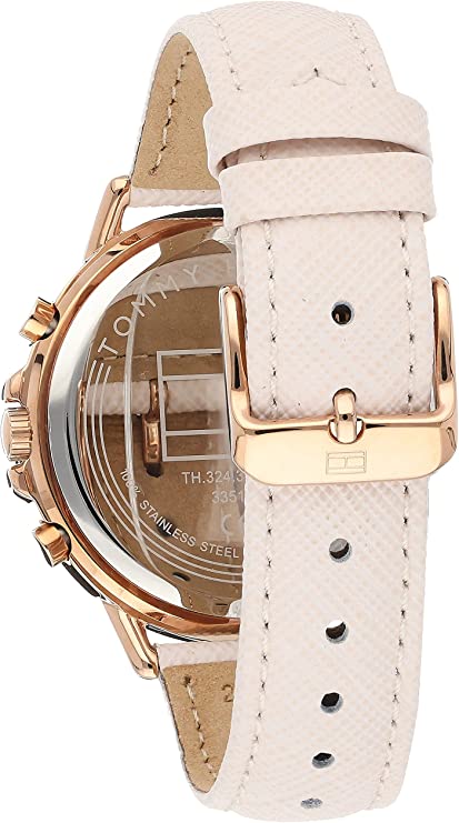 Tommy Hilfiger Carly Cream Dial Cream Leather Strap Watch for Women -1781789 Watches Tommy Hilfiger   