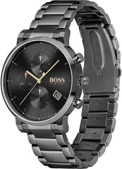 Hugo Boss Integrity Black Dial Black Steel Strap Watch for Men - 1513780 Watches Hugo Boss   