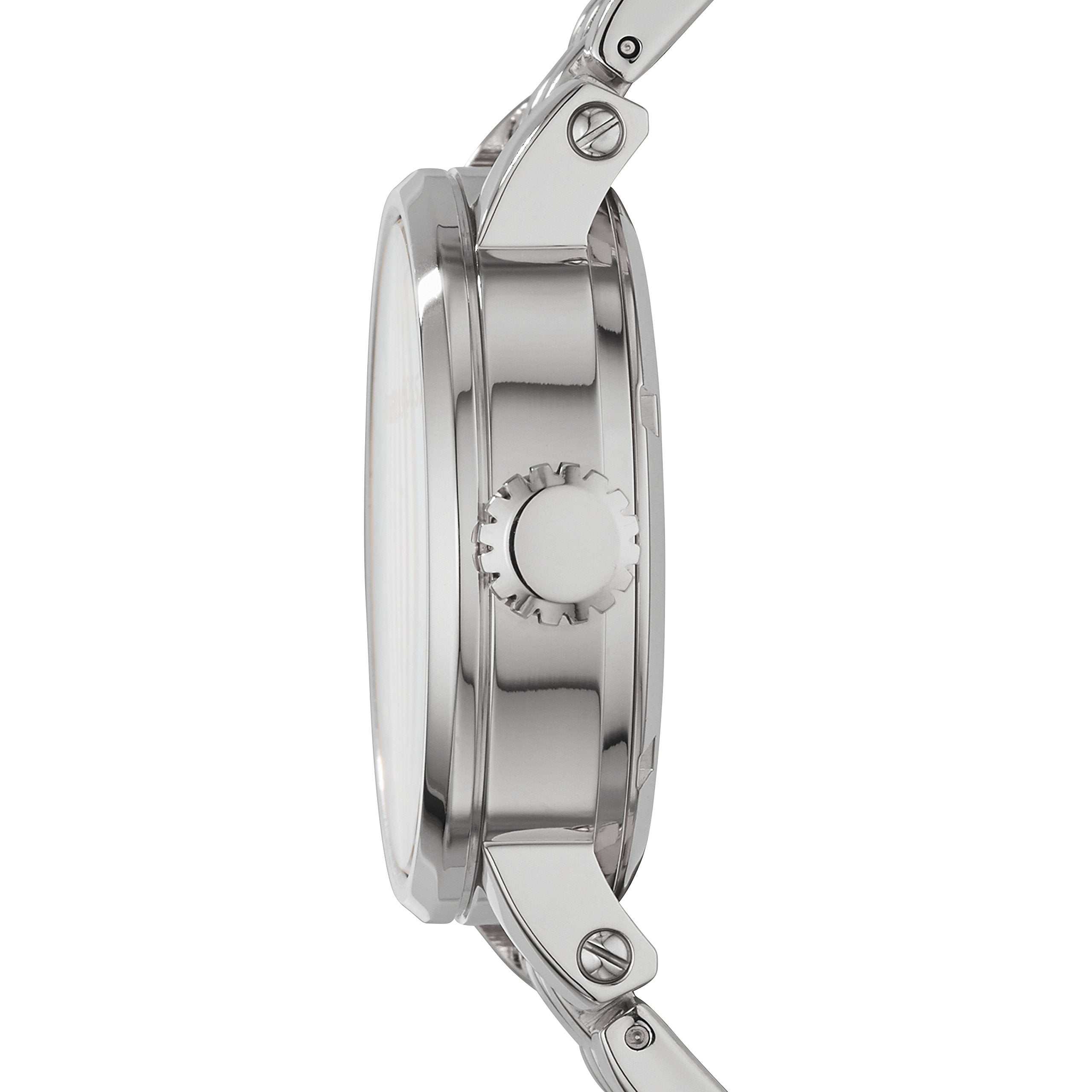 Fossil Boyfriend Automatic Skeleton Silver Dial Silver Steel Strap Watch for Women - ME3067 Watches Fossil   