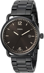 Fossil The Commuter Brown Dial Black Steel Strap Watch for Men - FS5277 Watches Fossil   