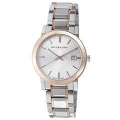 Burberry The City White Dial Two Tone Stainless Steel Strap Watch for Women - BU9006 Watches Burberry   