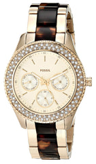 Fossil Stella Multifunction Gold Dial Two Tone Steel Strap Watch for Women - ES4756 Watches Fossil   