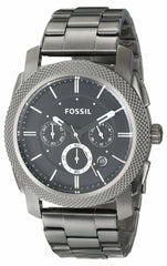 Fossil Machine Chronograph Black Dial Black Steel Strap Watch for Men - FS4662 Watches Fossil   