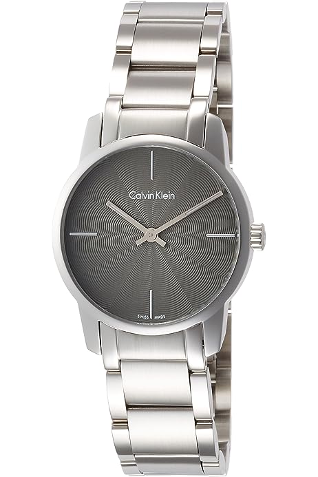 Calvin Klein City Grey Dial Silver Steel Strap Watch for Women - K2G23144 Watches Calvin Klein   