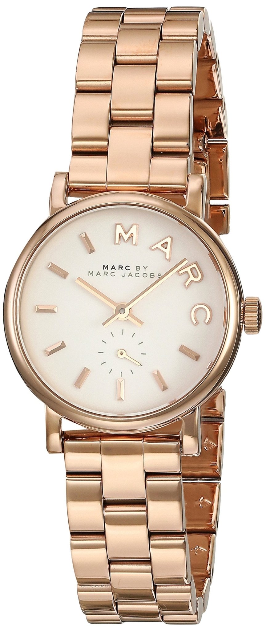 Marc Jacobs Baker White Dial Rose Gold Stainless Steel Watch for Women - MBM3248 Watches Marc Jacobs   