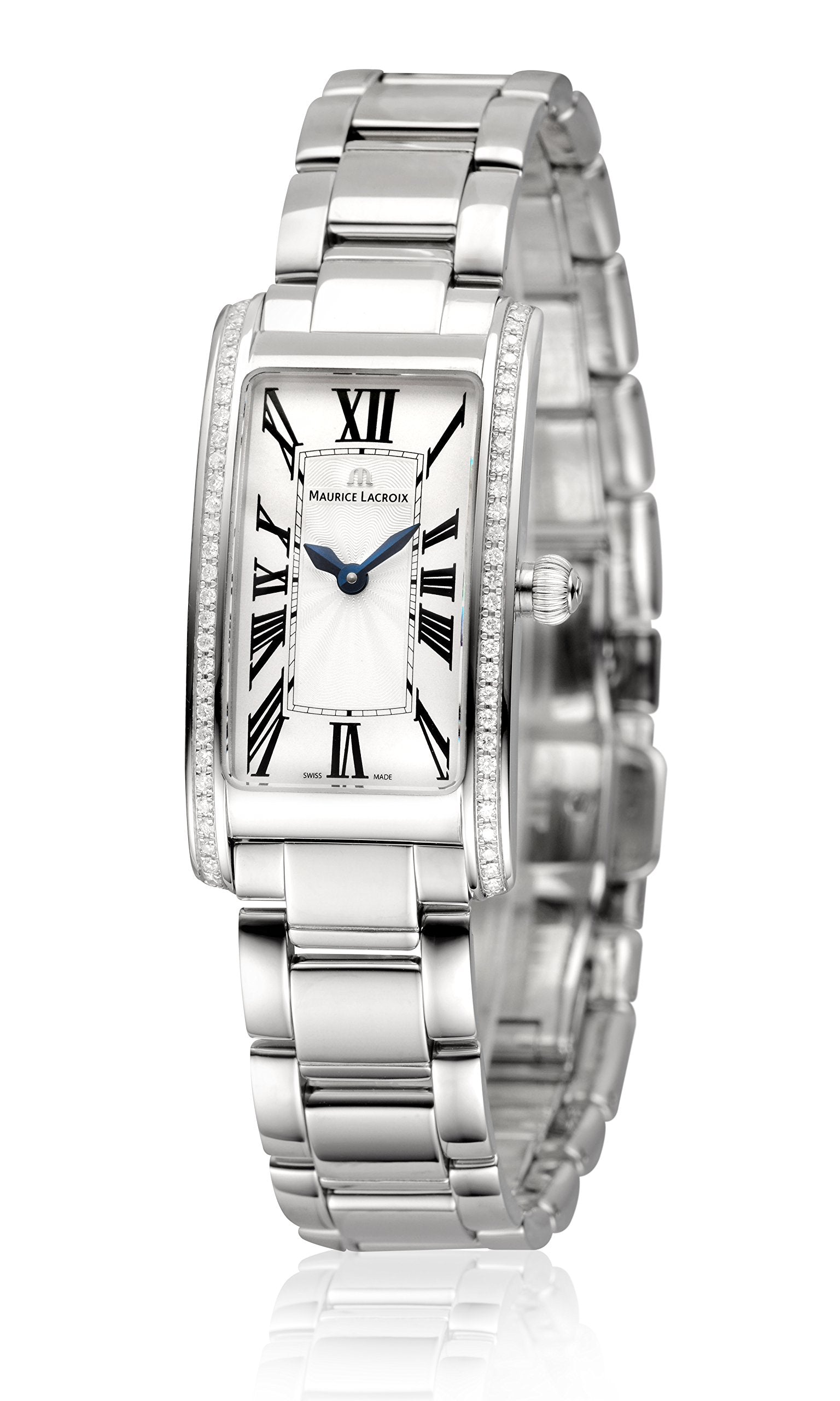 Maurice Lacroix Fiaba Diamonds White Dial Silver Steel Strap Watch for Women - FA2164-SD532-118 Watches Maurice Lacroix   