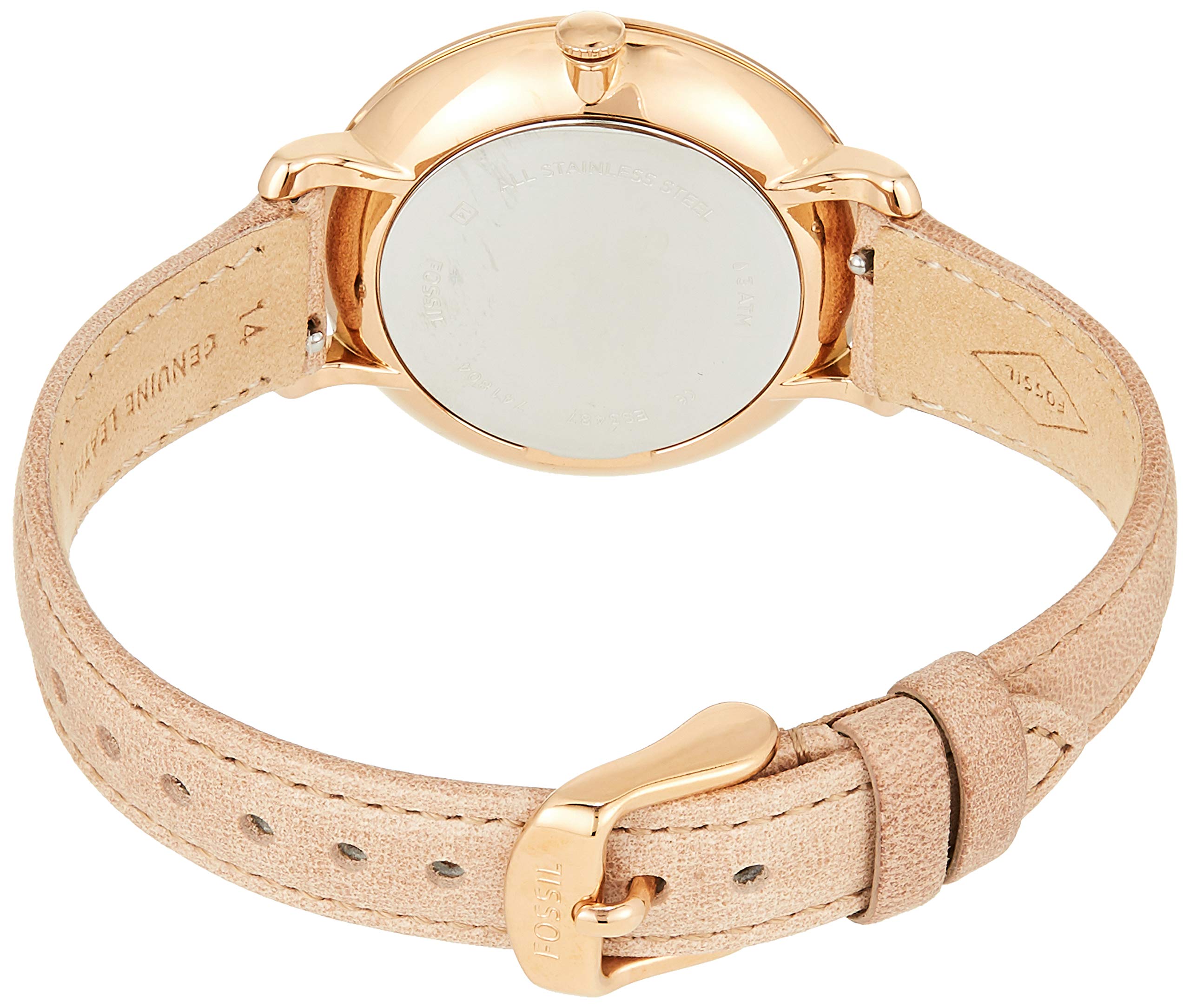 Fossil Jacqueline White Dial Sand Leather Strap Watch for Women - ES3487 Watches Fossil   