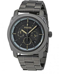 Fossil Machine Chronograph Grey Dial Grey Steel Strap Watch for Men - FS5172 Watches Fossil   