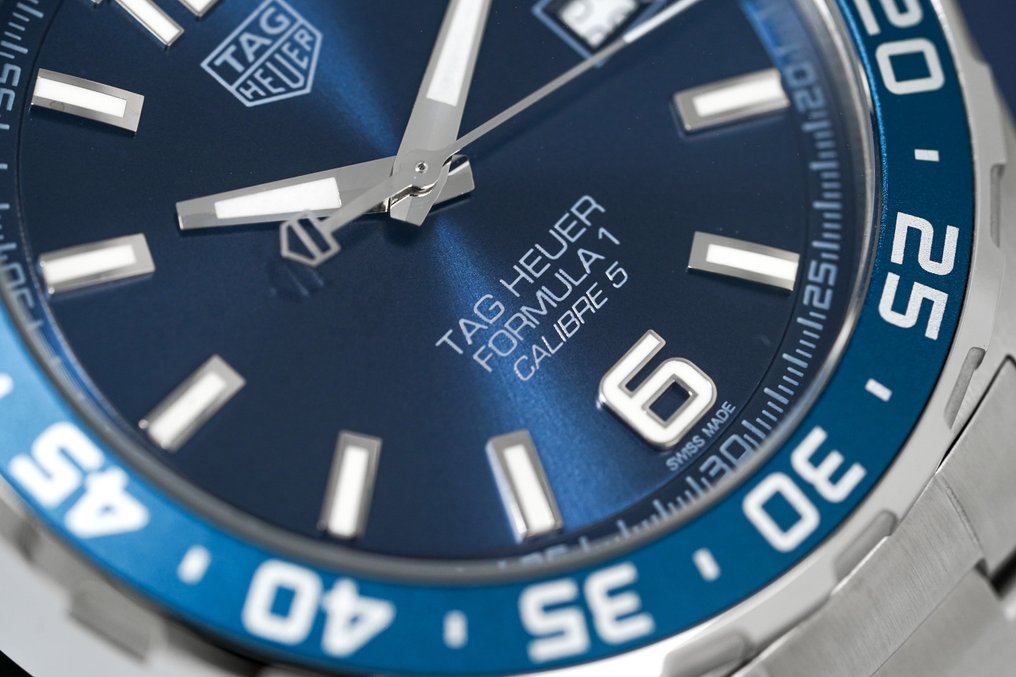 Tag Heuer Formula 1 Bucherer Blue Edition Blue Dial Silver Steel Strap Watch for Men - WAZ2015.BA0842 Watches Tag Heuer   