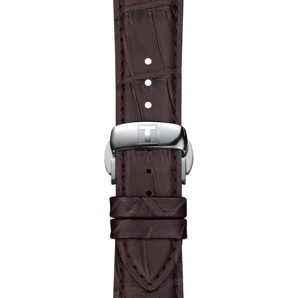 Tissot Gentlemen Black Dial Brown Leather Strap Watch for Men - T127.410.16.051.01 Watches Tissot   