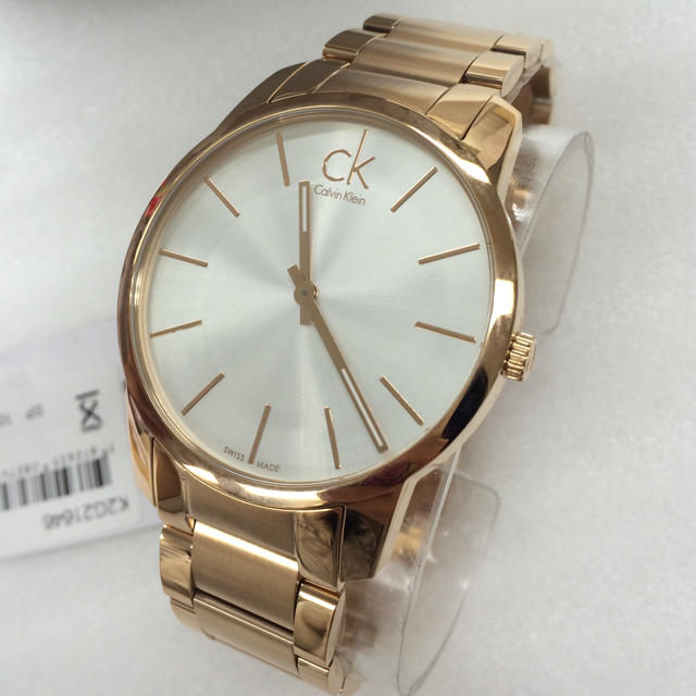 Calvin Klein City White Dial Rose Gold Steel Strap Watch for Men - K2G21646 Watches Calvin Klein   