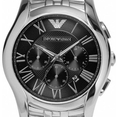 Emporio Armani Classic Chronograph Black Dial Stainless Steel Watch For Men - AR1786 Watches Emporio Armani   