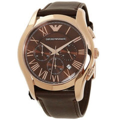 Emporio Armani Chronograph Brown Dial Brown Leather Strap Watch For Men - AR1701 Watches Emporio Armani   