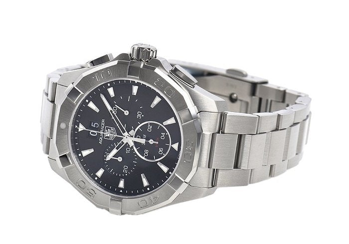 Tag Heuer Aquaracer Chronograph Black Dial Silver Steel Strap Watch for Men - CAY1110.BA0927 Watches Tag Heuer   