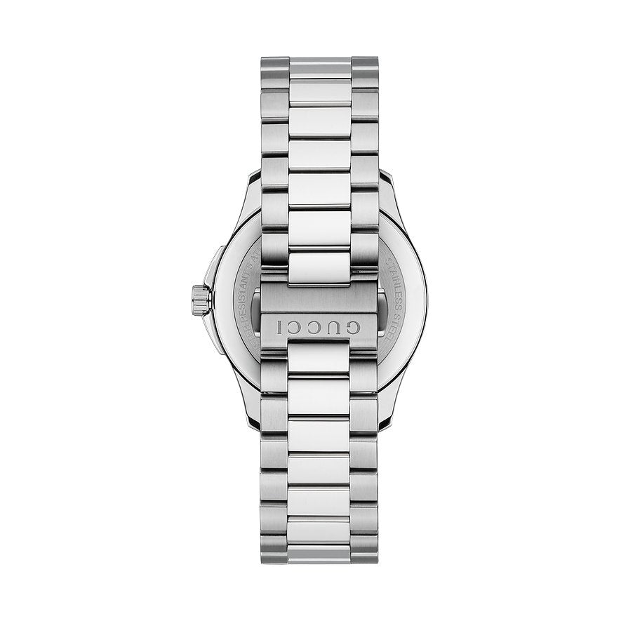 Gucci G Timeless Brown Dial Silver Steel Strap Watch For Men - YA126445 Watches Gucci   