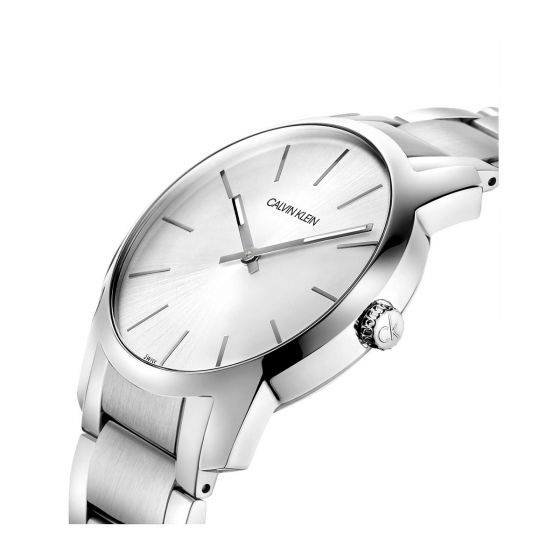 Calvin Klein City White Dial Silver Steel Strap Watch for Women - K2G23146 Watches Calvin Klein   