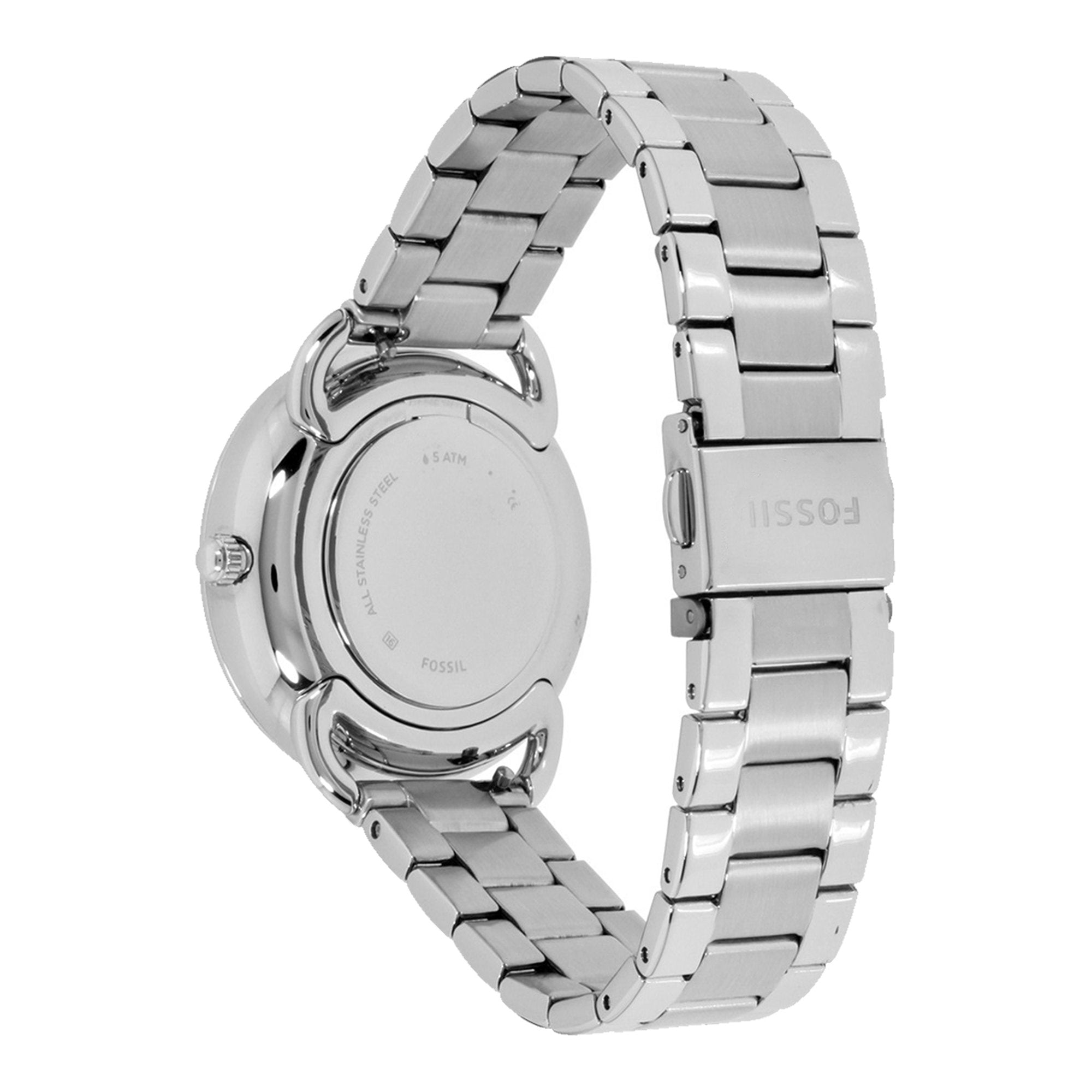 Fossil Tailor White Dial Silver Stainless Steel Strap Watch for Women - ES4262 Watches Fossil   