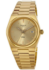 Tissot PRX Quartz Gold Dial 35mm Stainless Steel Strap Watch for Men - T137.210.33.021.00 Watches Tissot   