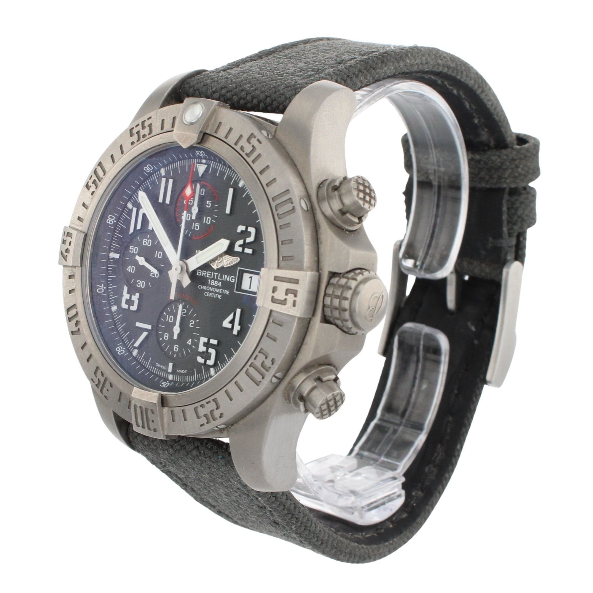 Breitling Avenger Bandit 45mm Anthracite Dial Black Nylon Strap Watch for Men - E13383101M1W1 Watches Breitling   