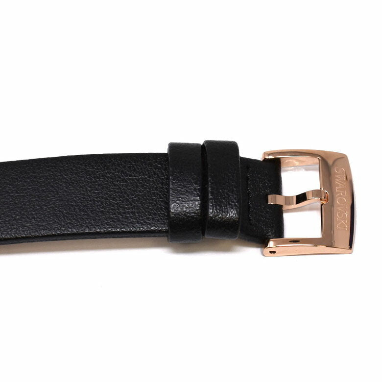 Swarovski Uptown Black Dial Black Leather Strap Watch for Women - 5547710 Watches Swarovski   