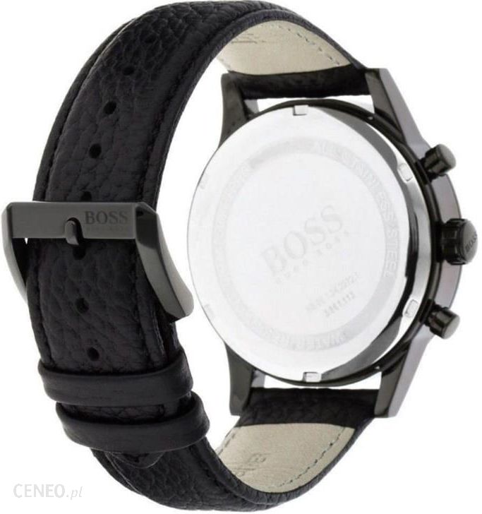 Hugo Boss Navigator Black Dial Black Leather Strap Watch for Men - 1513497 Watches Hugo Boss   