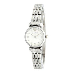 Emporio Armani Gianni White Dial Silver Stainless Steel Strap Watch For Women - AR1763 Watches Emporio Armani   