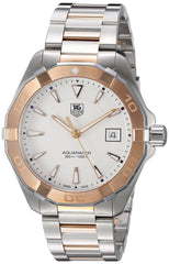 Tag Heuer Aquaracer 41mm Quartz White Dial Silver Strap Watch for Men - WAY1150.BD0911 Watches Tag Heuer   