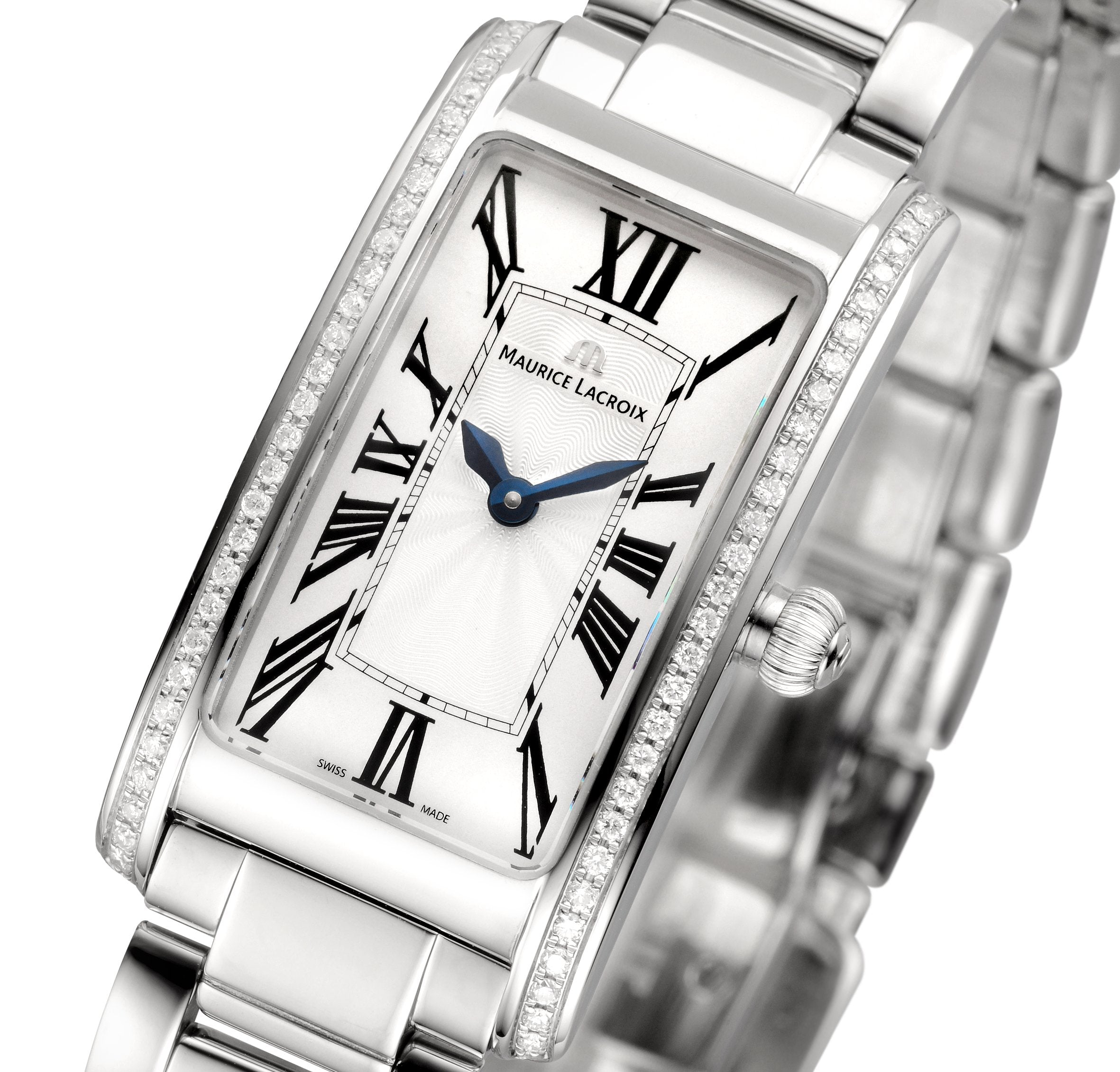 Maurice Lacroix Fiaba Diamonds White Dial Silver Steel Strap Watch for Women - FA2164-SD532-118 Watches Maurice Lacroix   