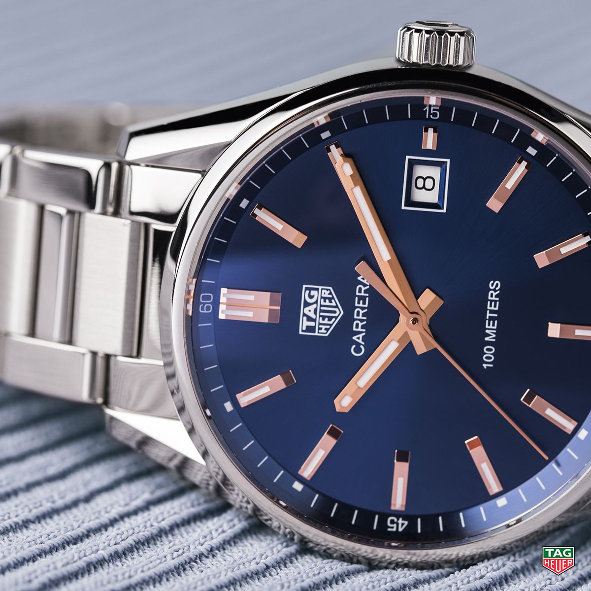 Tag Heuer Carrera Quartz Blue Dial Silver Steel Strap Watch for Women - WAR1112.BA0601 Watches Tag Heuer   