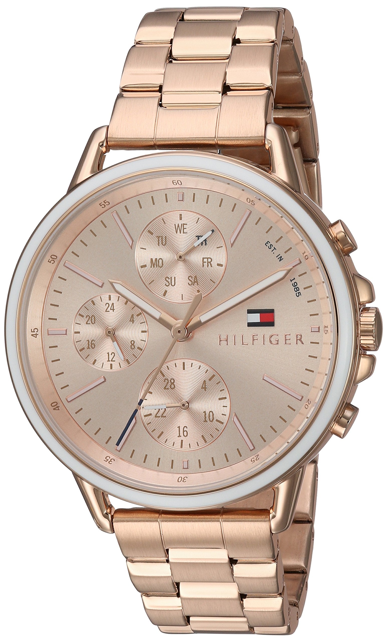 Tommy Hilfiger Carly Rose Gold Dial Rose Gold Stainless Steel Strap Watch for Women - 1781788 Watches Tommy Hilfiger   