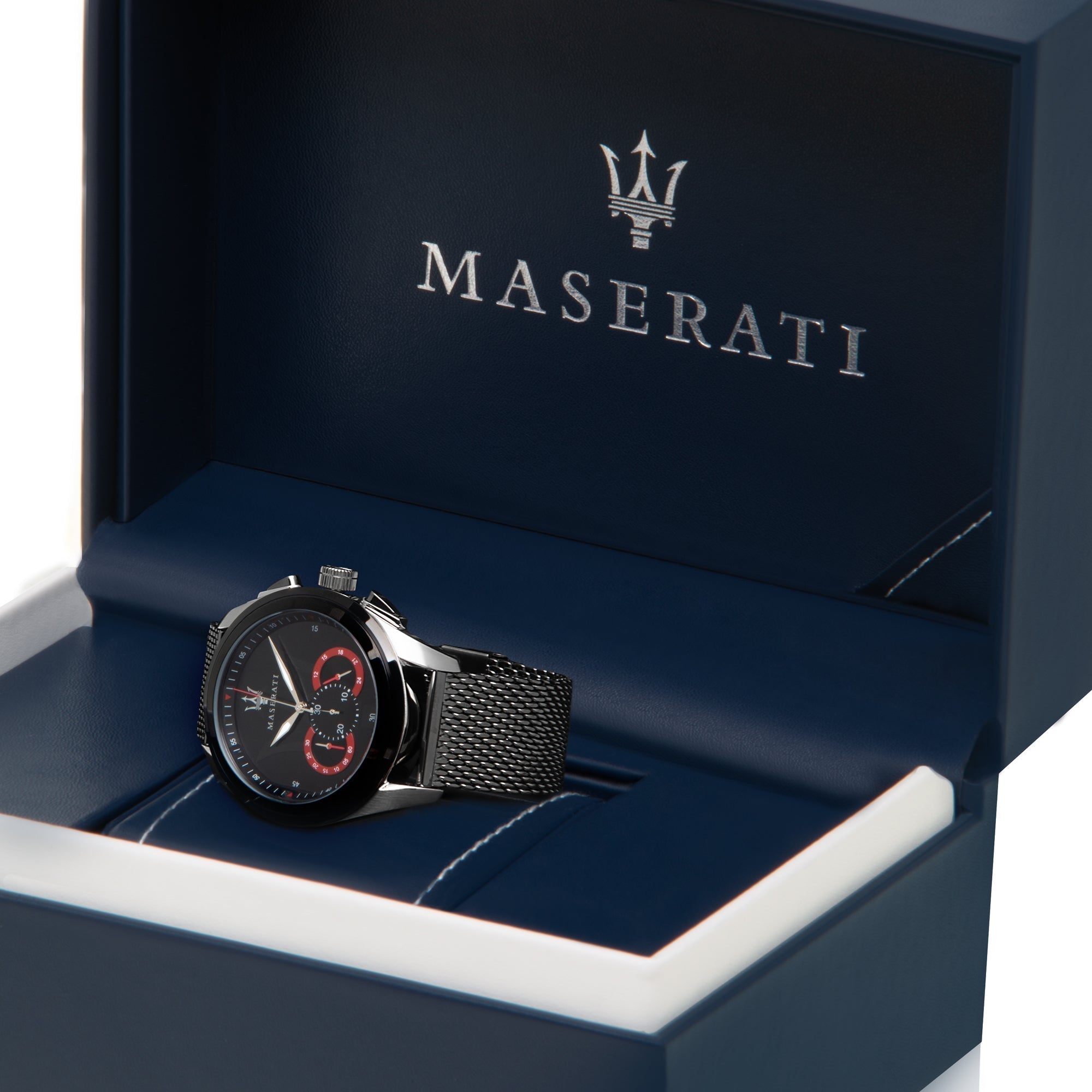 Maserati Traguardo Mesh Bracelet Stainless Steel Watch For Men - R8873612005 Watches Maserati   