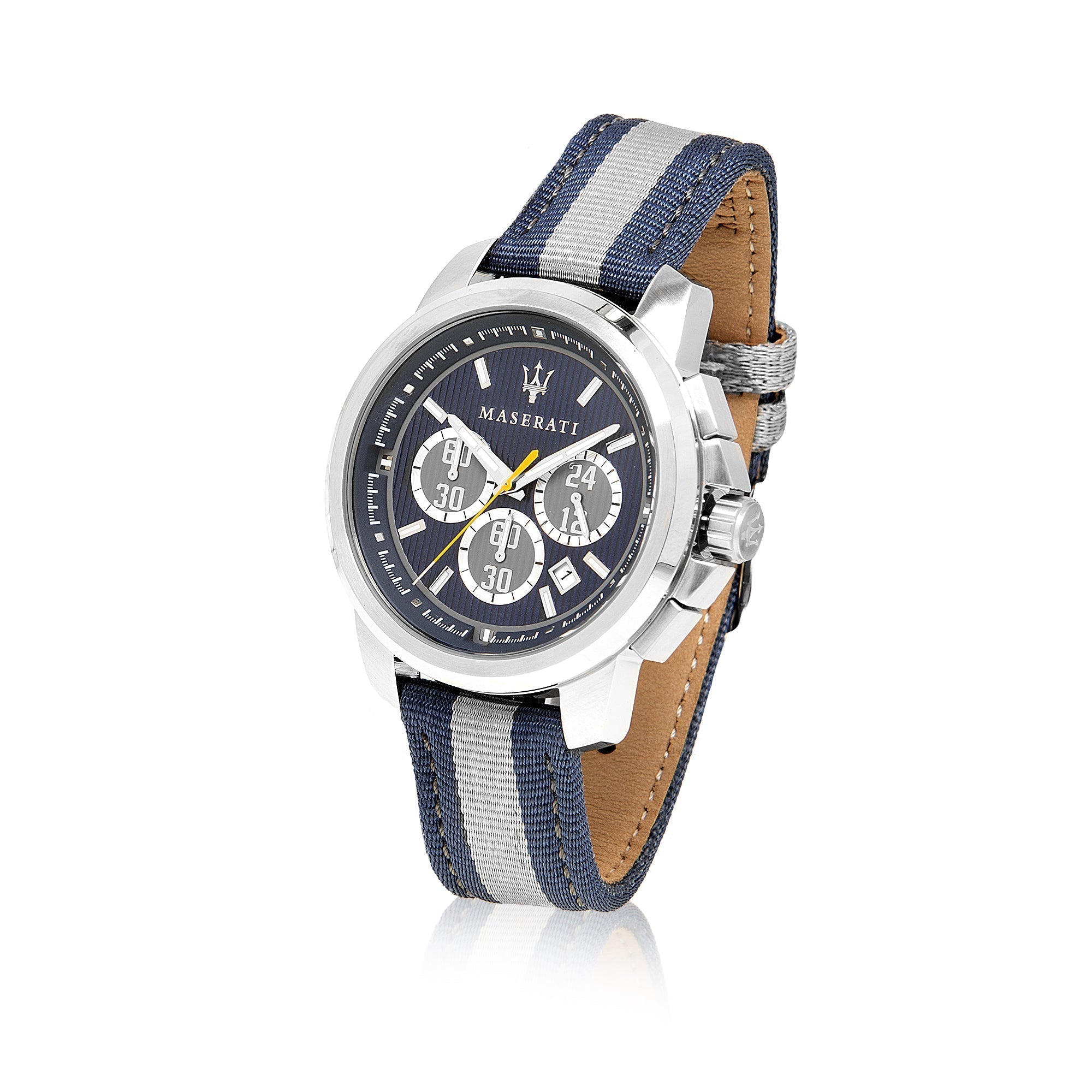 Maserati Royale 44mm Stainless Steel Fiber Strap Watch For Men - R8871637001 Watches Maserati   