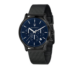 Maserati Epoca Black Edition Blue Dial Black Mesh Bracelet Watch For Men - R8873618008 Watches Maserati   