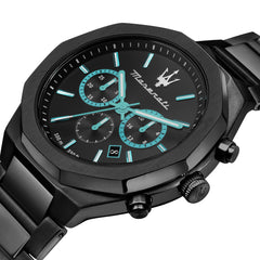 Maserati STILE Aqua Edition Black Dial Chronograph Watch For Men - R8873644001 Watches Maserati   