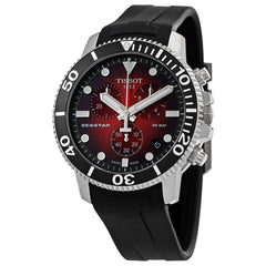 Tissot Seaster 1000 Red Dial Black Rubber Strap Chronograph Watch For Men - T120.417.17.421.00 Watches Tissot   