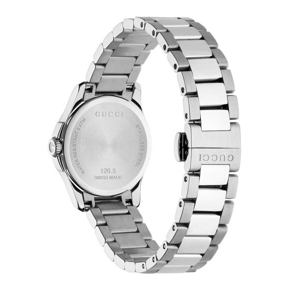 Gucci G Timeless Mother of Pearl Dial Silver Steel Strap Watch For Women - YA126542 Watches Gucci   