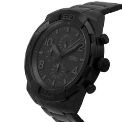 Fossil Bronson Chronograph Black Dial Black Steel Strap Watch for Men - FS5712 Watches Fossil   