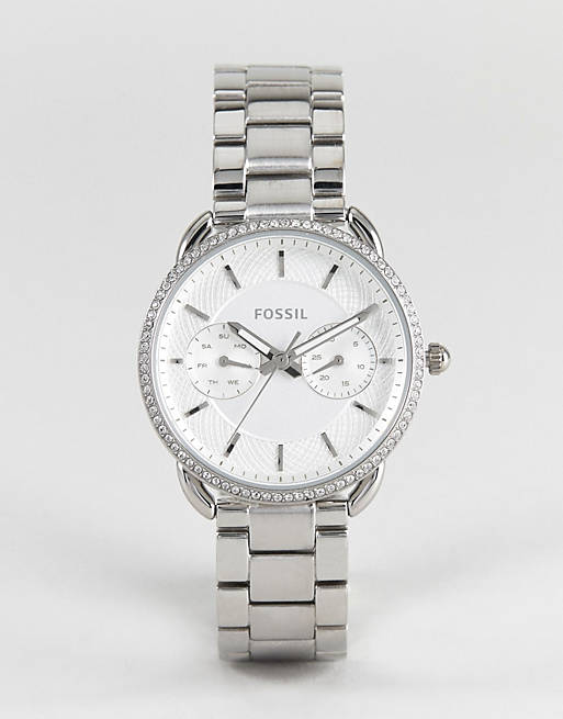 Fossil Tailor White Dial Silver Stainless Steel Strap Watch for Women - ES4262 Watches Fossil   