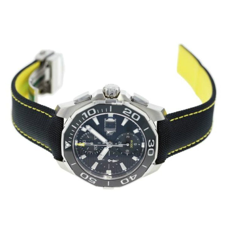 Tag Heuer Aquaracer Automatic Chronograph Black Dial Black Nylon Strap Watch for Men - CAY211A.FC6361 Watches Tag Heuer   