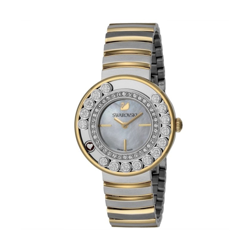 Swarovski Lovely Crystals Mother of Pearl Dial Two Tone Steel Strap Watch for Women - 1187022 Watches Swarovski   